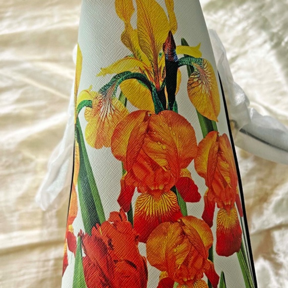 CALVIN KLEIN SHOULDER BAG, LEATHER, MULTICOLOUR FLORAL, CHAIN & LEATHER SHOULDER - Picture 8 of 14